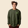 Dalix Alien Embroidered Cotton Classic Fit Long Sleeve Crewneck Tee Shirt Mens - 2 of 4