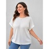 Women's Plus Size T Shirts Oversized Tees Summer Short Sleeve Crew Neck Tunic Tops - 3 of 4