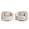 CAVINAS 360° Swivel Velvet Barrel Accent Chair,Oversized Mid-Century Club Chair,Plush Comfy Armchair for Living Room,Bedroom,Office - 2 of 4