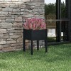vidaXL Garden Planter Black 19.7"x19.7"x27.6" Solid Wood Pine - 2 of 4