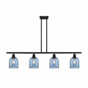 Bella - 4 Light Stem Hung Island In Industrial Style-10 Inches Tall and 48 Inches Wide - 1 of 1