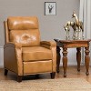 Florina Modern Wooden Upholstery Genuine Leather Recliner with Nailhead Trim for Living Room and Bedroom  | ARTFUL LIVING DESIGN-CAMEL - 2 of 4