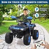 12V Electric Ride on Toys for Kids with Remote Control, Kid ATV with LED & Bluetooth, Dual 45W Motors & 3 Speed Electric Car for Kids - 2 of 4