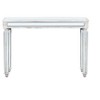 TOAOTBNBO Durable Coffee Tables with Mirror Elements, Mid-century Sofa Tables, Living Room Table with Gorgeous Carving, Oak and Silver - 2 of 4