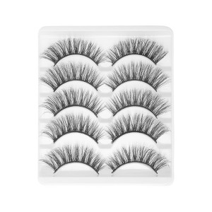 Unique Bargains Soft 3D False Eyelashes 3D-52 Black 5 Pair - 1 of 4