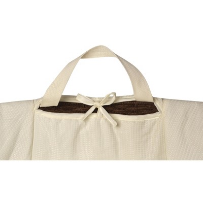 Espresso and Ecru Wicker-Look Moses Basket with Bedding