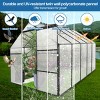 Outdoor Patio 6x6 FT Greenhouse, Heavy Duty Walk-in Greenhouses, Greenhouse with Sliding Door, Greenhouse with Aluminum Frame-Coolbibila - 3 of 4
