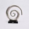 Aluminum Swirl Abstract Sculptures with Black Base –  Modern Decor, Set of 2 - 2 of 4
