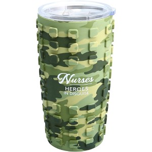 Pavilion Gift Company - Nurses - 20 oz Travel Tumbler with 3D Silicone Wrap - Portable Drinkware - 1 of 4
