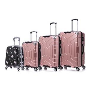 AENKYO 3-Piece PC Hardshell Lightweight Travel Luggage Set with Aluminum Frame, Expandable Suitcases with Spinner Wheels, TSA Lock - 1 of 4