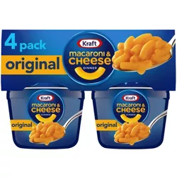 Kraft Original Mac and Cheese Cups Easy Microwavable Dinner 