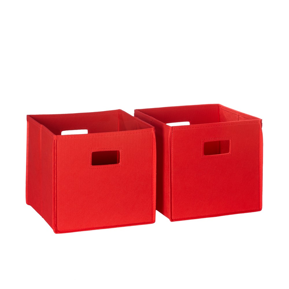 Photos - Clothes Drawer Organiser 2pc Folding Kids' Toy Storage Bin Set Red - RiverRidge