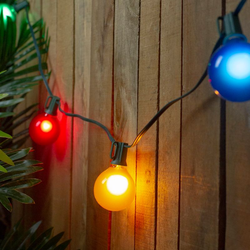 Northlight 15ct G50 Satin Globe String Lights Multi-Color - 13.75' Green Wire, 2 of 4