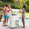 Karl Home 70QT Oval Freezer Patio Cooler Cart - 3 of 4