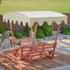 Hrinhom 81.5"H Outdoor Solid Wood Picnic Dining Chair Set with Removable Waterproof Canopy - 2 of 4