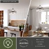 VAXCEL Avondale 25.5-in Satin Nickel and Wood Farmhouse 5 Light Chandelier Dining Room Hanging Fixture, Clear Seeded Glass Globes - 3 of 4
