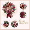 18 inch mesh wreath front door red green ribbon bow artificial indoor outdoor farmhouse home porch wall festival wedding decor - 2 of 4
