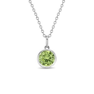 Girls' Birthstone Cubic Zirconia Sterling Silver Necklace - In Season Jewelry - 1 of 4