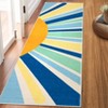 Luxurious Pearl Velvet Rug with Scorching Sun Print, Foldable, Non-Slip, Kid & Pet Friendly, Easy Care for High-Traffic Areas - 4 of 4