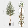 2pcs Artificial Olive Tree 4.25FT(51in) Tall Faux Silk Olive Trees - 2 of 4
