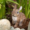 6.25" Polyresin Garden Sitting Bunny Statue Brown - Zingz & Thingz: Outdoor Decorative Object, No Battery Required - 4 of 4
