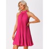 Allegra K Women's Tie Halter Neck Sleeveless Casual Flowy Dresses - 3 of 4
