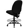 Emma and Oliver 400 lb. Big & Tall Black Fabric Adjustable Back Ergonomic Draft Chair - 2 of 4