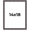 PosterPalooza | Slim Profile Brown Picture Frame - UV Acrylic, Foam Board Backing, Hanging Hardware - 2 of 4