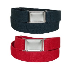 CTM  Elastic Belt with Magnetic No Show Flat Buckle (Pack of 2 Colors) - 1 of 4