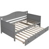 NicBex Twin Wooden Daybed with Trundle Bed,Sofa Bed Frame for Bedroom,Living Room,Apartment,No Box Spring Needed - 4 of 4