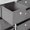 Honey-Can-Do 8 Drawer Rolling Cart White/Gray: Portable Steel Utility Storage, Fade-Resistant, Ground Freestanding - 4 of 4
