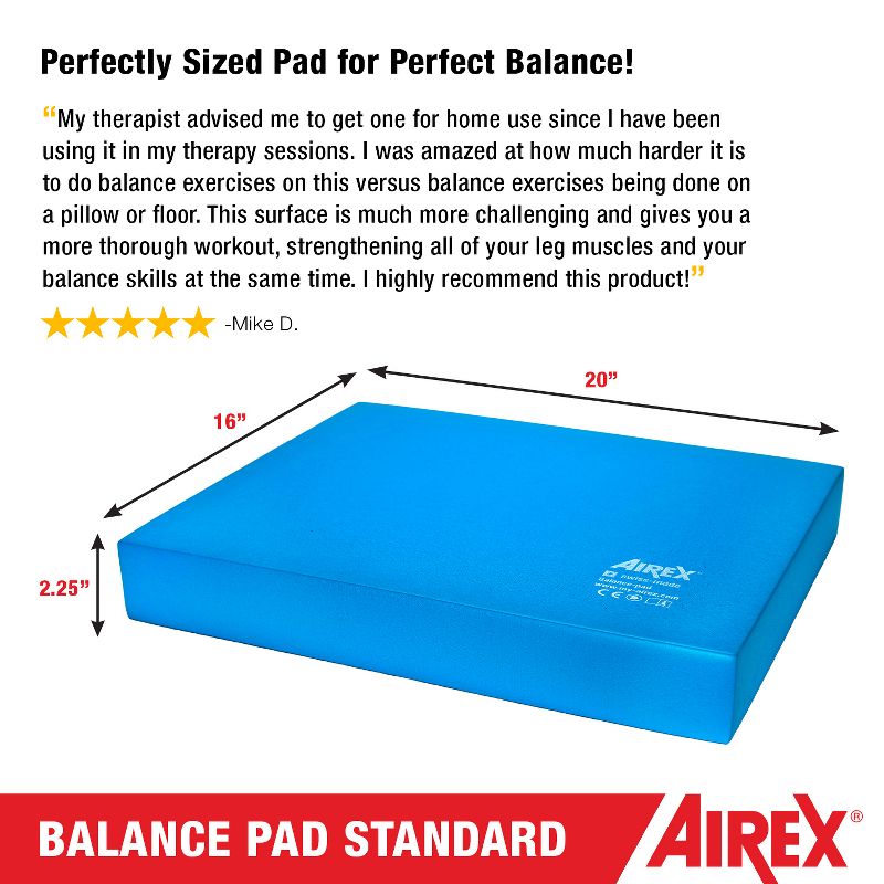 AIREX Balance Pad – Stability Trainer for Balance, Stretching, Physical Therapy, Mobility, and Core Non-Slip Closed Cell Foam Premium Balance Pad, 5 of 7