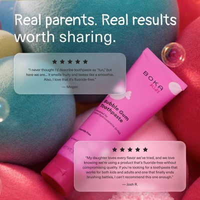 Boka Kids' Fluoride-Free Nano Hydroxyapatite Toothpaste - Bubblegum - 3.4oz