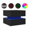 vidaXL Coffee Table Black Engineered wood Low Coffee Table Square - 2 of 4
