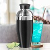 Oggi 26oz Classic Cocktail Shaker Stainless Steel and Black: Hand Wash, Multicolored, 11" Height, 5" Width, 0.94 lbs - 4 of 4