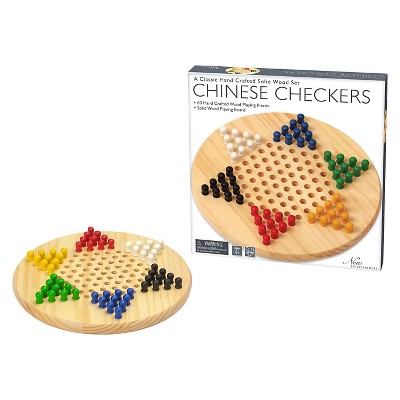 Intex Entertainment Solid Wood Chinese Checkers Board Game