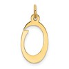 Black Bow Jewelry 14k Yellow Gold, Sophia Collection, Small Script Initial O Pendant - 3 of 4
