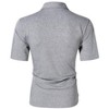 Men's Quick Dry Short Sleeve Polo Shirt Button Golf Casual T-Shirt - 3 of 4