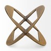 HomeRoots 6" Gold Metal Geometric Orb Tabletop Sculpture - 4 of 4