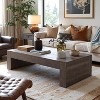Tribesigns Living Room Rectangular Coffee Table, 51"Farmhouse Accent Center Cocktail Tea Table with Sturdy Base, for Home Reception,Rustic Taupe - 3 of 4