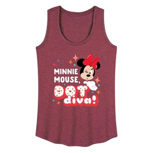Women's - Disney - Minnie Dot Diva Graphic Racerback Tank - 1 of 4