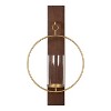 Kate and Laurel Maxfield Round Wood Wall Sconce, 13x24, Walnut Brown and Gold - 2 of 4