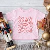 Merry Christmas Sketched Icons - Toddler Short Sleeve Graphic T-Shirt - 2 of 4