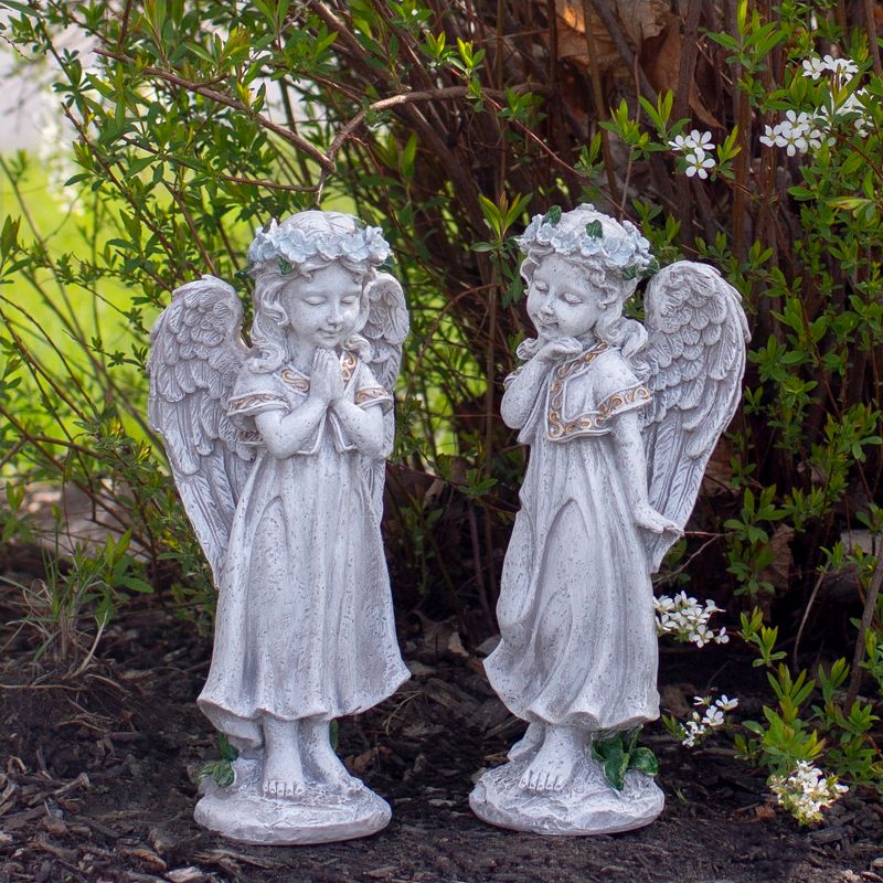 Northlight 10" Angel Standing in Prayer Outdoor Garden Statue, 2 of 6