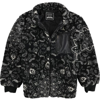 GUESS Mens Faux Shearling Fleece Jacket