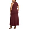 Agnes Orinda Women's Plus Size Knit Crewneck Sleeveless Casual Midi Sweater Dresses - 4 of 4