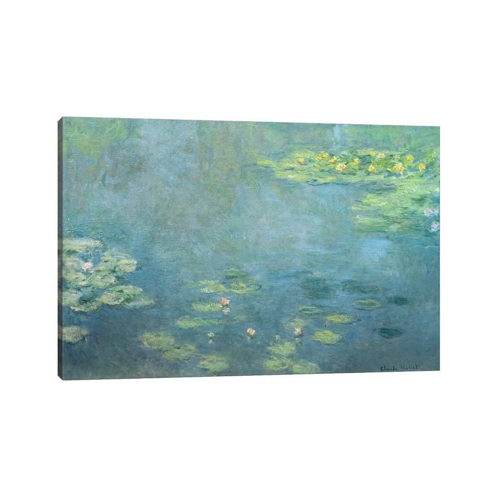 Photos - Wallpaper 12" x 18" x 1.5" Waterlilies by Claude Monet Unframed Wall Canvas - iCanva