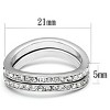 Slickblue Rhodium Brass Eternity Ring with Clear Crystal, Stackable Single-Tone Women's Jewelry, Size 5-9 - 4 of 4