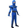 Joyfy Halloween Blue Ninja Costume for Kids, Ninja Stealth Flame Costume for Boys Girls, Halloween Kung Fu Outfit for DressUp Themed Party - 2 of 4