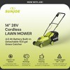 Sun Joe Cordless Electric Push Lawn Mower w/ 10.6-Gal Bag, 28V Battery, 14 In, Black/Green - Heavy-Duty Gardening Machine and Equipment for Lawn, - 2 of 4